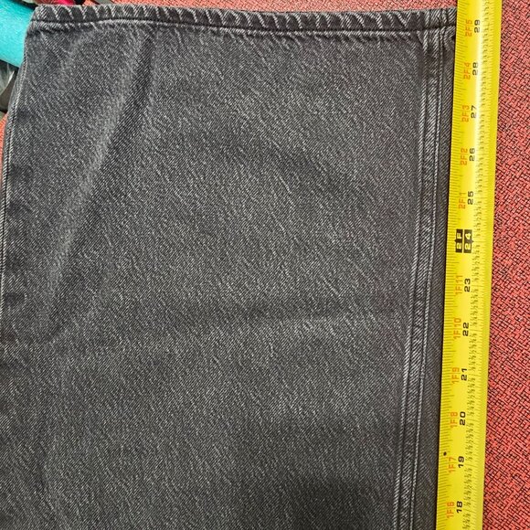 Abercrombie & Fitch The Wide Leg High Rise Jeans 27 Washed Black Casual Relaxed - Picture 8 of 9